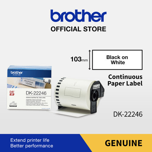 Brother DK-22246 Continuous Paper Label 103mm x 30.48m