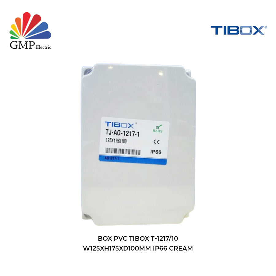 Box PVC TIBOX T-1217/10 W125xH175xD100mm IP66 Cream