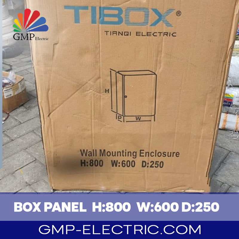 Box Panel Steel TIBOX T-8060/25 W600xH800xD250mm RAL7032