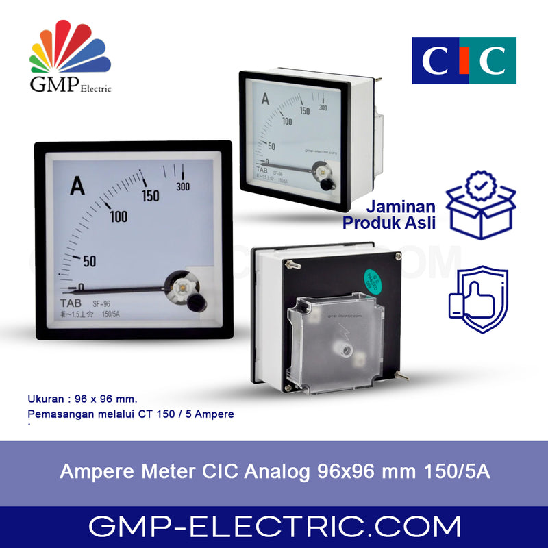 Ampere Meter CIC Analog 96x96 mm 150/5A