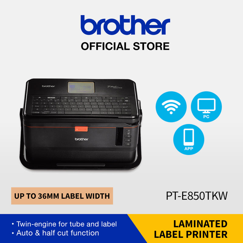 Lettering Machine Brother PT-E850TKW Tube Printer w/ keyboard (Promo)