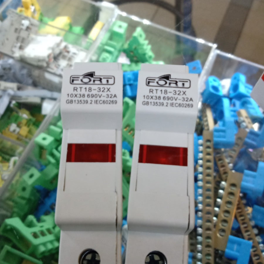 Din Rail Mounting fuse holder Fort RT1832X LED