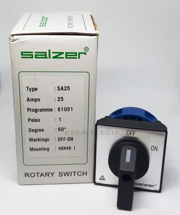 Selector Cam Switch Salzer SA 25-2-1 (61001) On-Off 1P 25A
