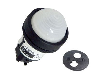 Pilot Lamp Fuji Dome DR 22 DOL E4W , Inc 24VDC 22 mm White
