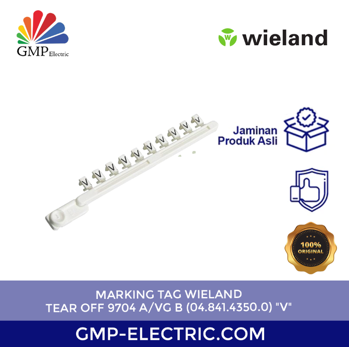 Marking Tag Wieland Tear Off 9704 A/VG B (04.841.4350.0) "V"
