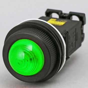 Pilot Lamp Fuji Dome DR 30 DOL M3G Trafo, LED 220VAC 30 mm Green
