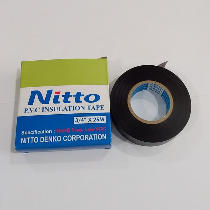 Isolasi Nitto PVC 3/4 x 25m Box Black