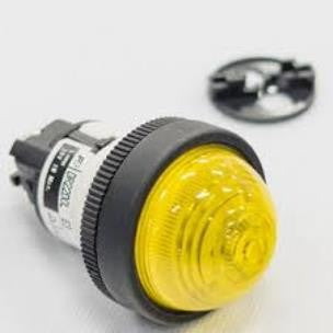 Pilot Lamp Fuji Dome DR 22 DOL E3Y Direct, LED 24VDC 22 mm Yellow