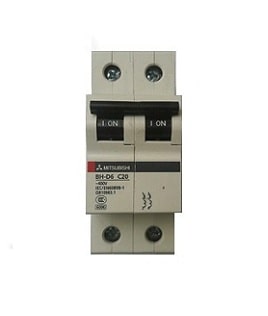 MCB Mitsubishi BH-D10 2P 6A White 10kA