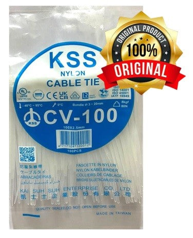 Kabel Ties KSS CV-150S 100x2.5 White @100 pcs
