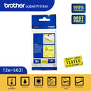 Label Tape Cassete Brother TZE-S621 9 mm Black on White Strong Adhesive