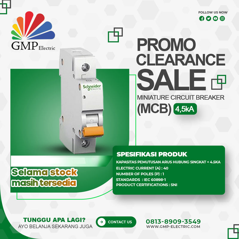 MCB Schneider Domae 1P 40A White