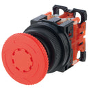 Push Button Emergency Fuji AR30 VOR-11R Mushroom, Push Lock-Turn to Reset 30 mm Red 1 NC 1 NO