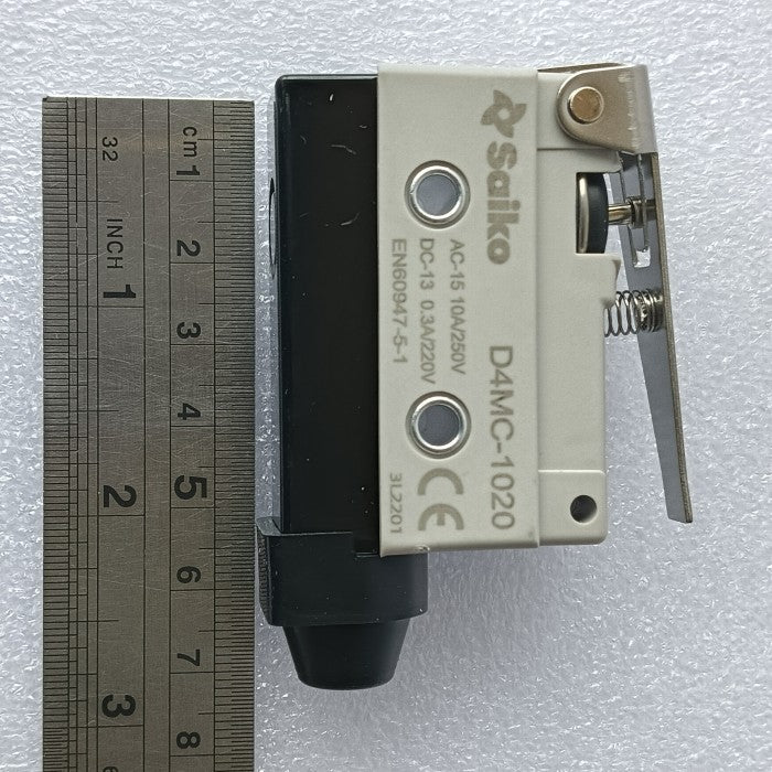 Limit Switch Saiko D4MC-1020 Short Hinge Lever NC-COM-NO AC-15 Ie10A