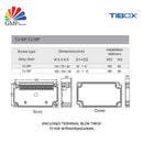 Enclosed Terminal Blok TIBOX TJ-10P W75xH110xD40mm