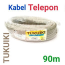 Kabel Telepon Tukuiki bulat 2x0,6 mm Grey @90M