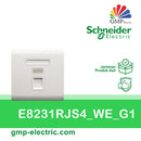 Socket Telepon (RJ11) 1G Schneider Pieno E8231RJS4_WE_G1 White