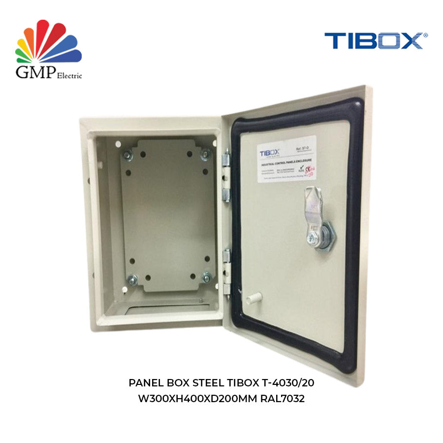 Panel Box Steel TIBOX T-4030/20 W300xH400xD200mm RAL7032