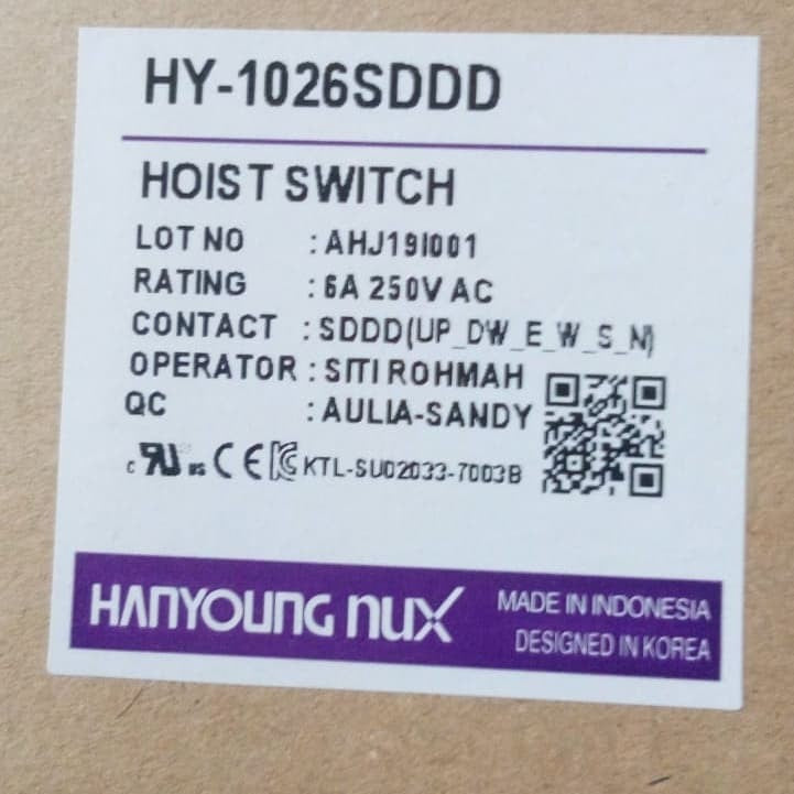 Hoist switch push button Hanyoung HY-1026SDDD