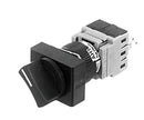Key Selector Fuji AH165-J211A Stay Put 2 Posisi 16 mm Black 1NO+1NC