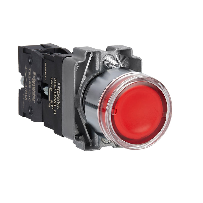 Schneider Easy Harmony XB2 Push Button Iluminasi 22mm IP65 Metal | XB2BW33B1C / XB2BW35B1C / XB2BW36B1C / XB2BW31B1C / XB2BW34B1C / XB2BW33M1C / XB2BW35M1C / XB2BW36M1C / XB2BW31M1C / XB2BW34M1C