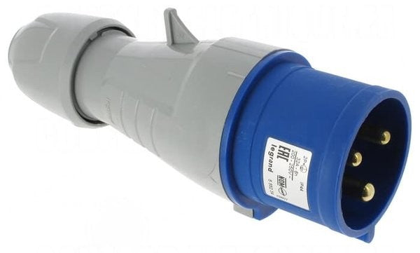 Industrial Plug Legrand 3X16A Blue/White IP44 (555124) NEW