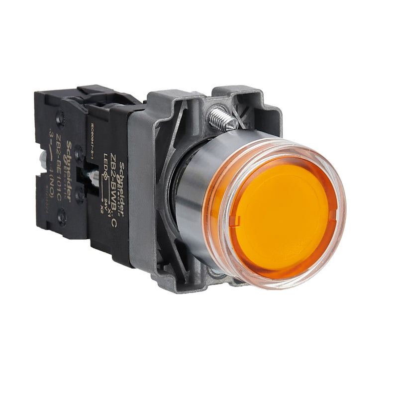 Schneider Easy Harmony XB2 Push Button Iluminasi 22mm IP65 Metal | XB2BW33B1C / XB2BW35B1C / XB2BW36B1C / XB2BW31B1C / XB2BW34B1C / XB2BW33M1C / XB2BW35M1C / XB2BW36M1C / XB2BW31M1C / XB2BW34M1C