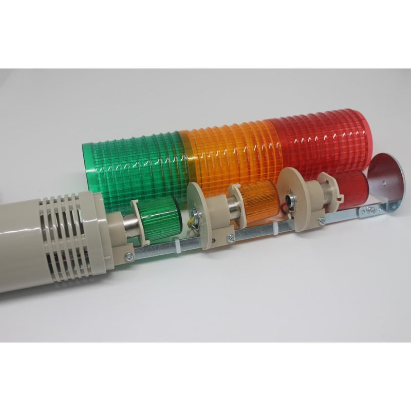 Tower lights LED Saiko CPT5-3K-D 24VDC R-Y-G Flashing + Buzzer