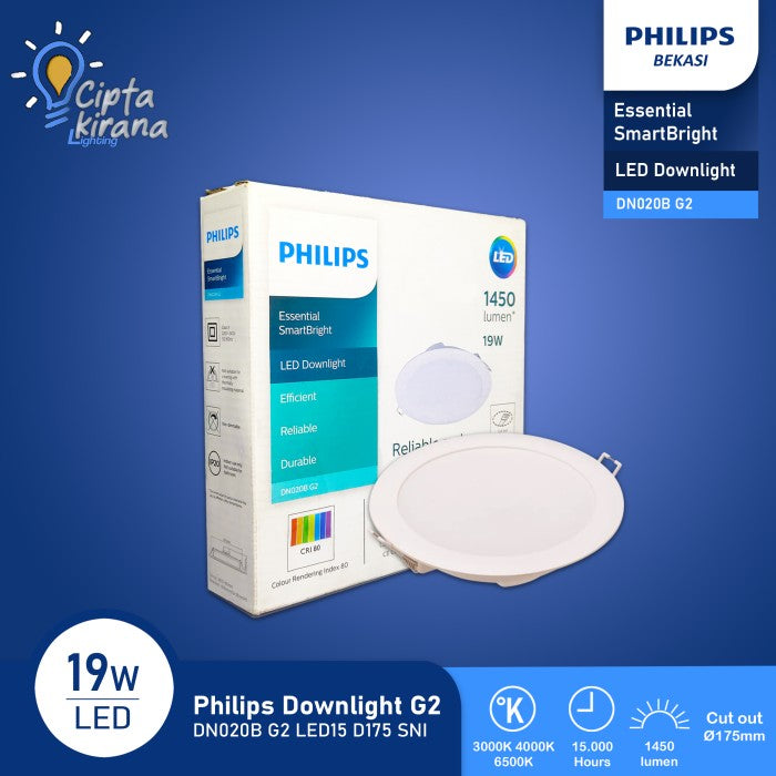 Down Light Philips LED DN020B LED15 7inc 19W 6500K