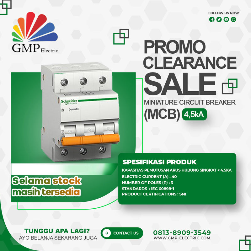 MCB Schneider Domae 3P 40A White