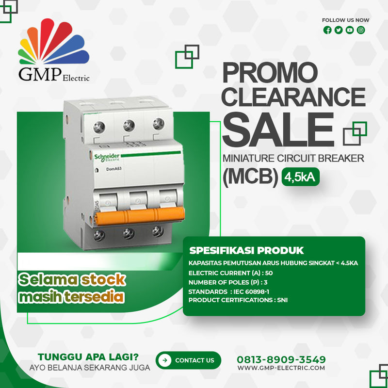 MCB Schneider Domae 3P 6A White