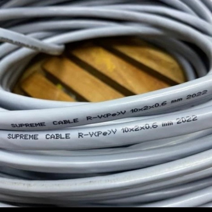 Kabel Data Supreme Telepon ITC 10x2x0.6 mm Indoor Grey (Ecer)