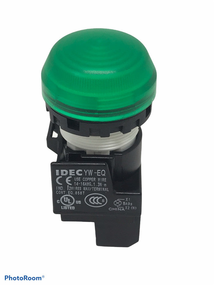 Pilot Lamp Idec YW1P-1EQ4-G 24VDC 22mm 24VDC Green