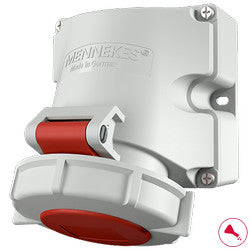 Mennekes 1210 Wall Mounted 5X32A Red/White IP67 400V (K)