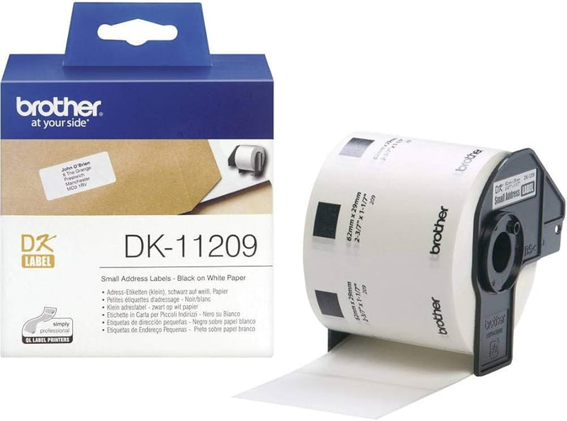 Die-Cut Large Shipping Labels Brother DK-11209 102 mm 152 mm , Black on White