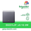 Saklar Single Hotel Schneider PIENO E8231L2F_LS 1G 2W Lavender Silver