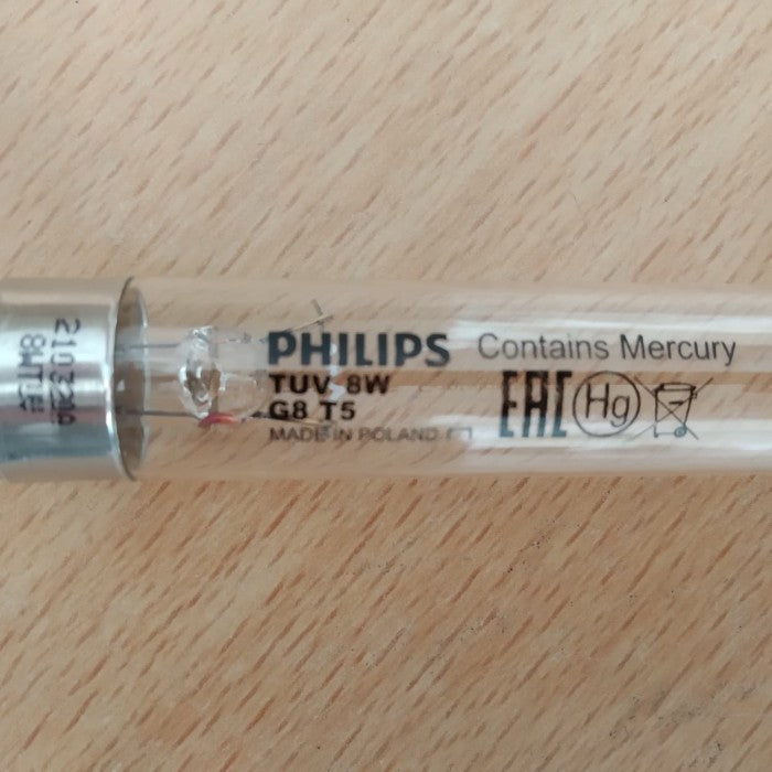 Lampu TL Philips komplit TUV 8W Lampu UV Germicidal Steril Anti Virus G8T6