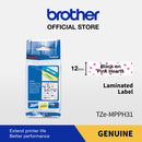 Label Tape Cassete Brother TZE-MPPH31  12 mm Black on Pink Heart (4 Meter)