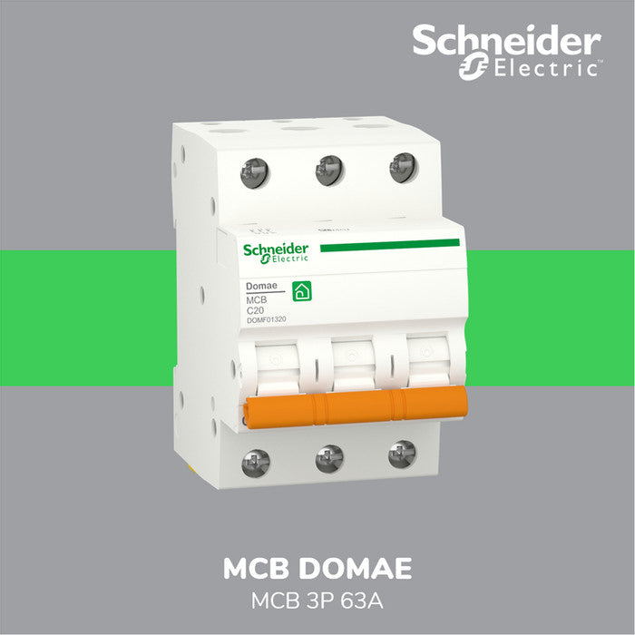 MCB Schneider Domae 3P 63A 6kA  DOMF01363