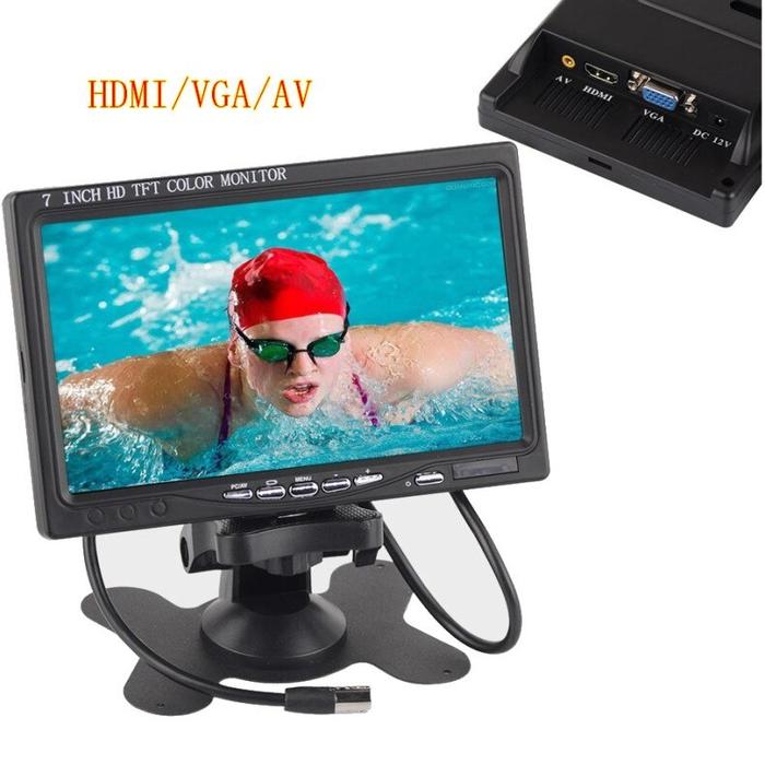 Monitor LCD TFT 7 Inch input HDMI VGA BNC RCA
