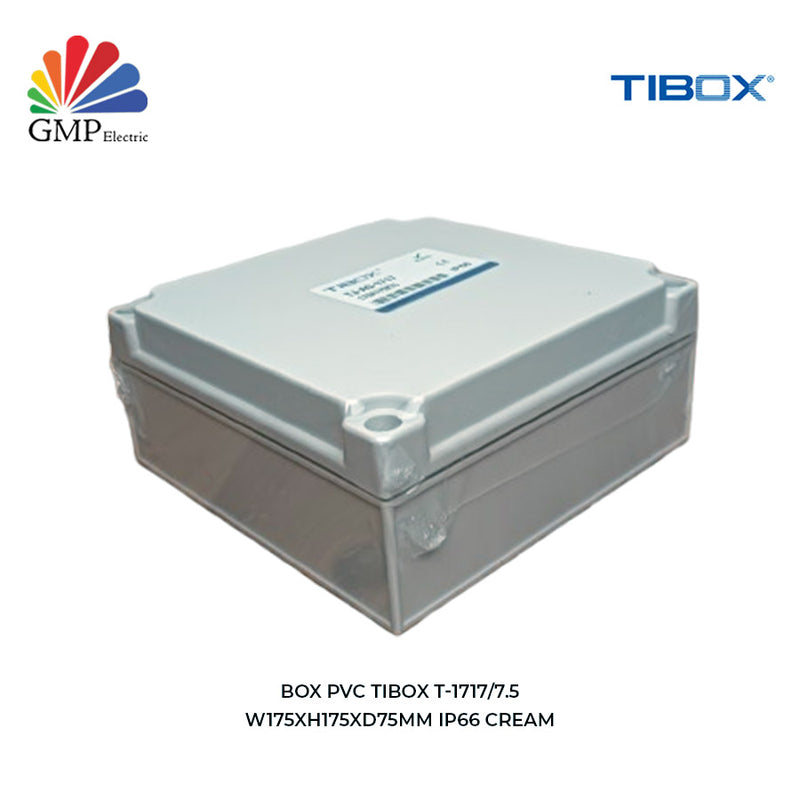 Box PVC TIBOX T-1717/7.5 W175xH175XD75mm IP66 Cream