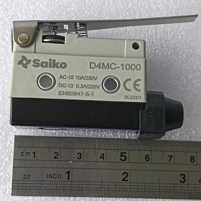 Limit Switch Saiko D4MC-1000 Hinge Lever NC-COM-NO AC-15 Ie10A