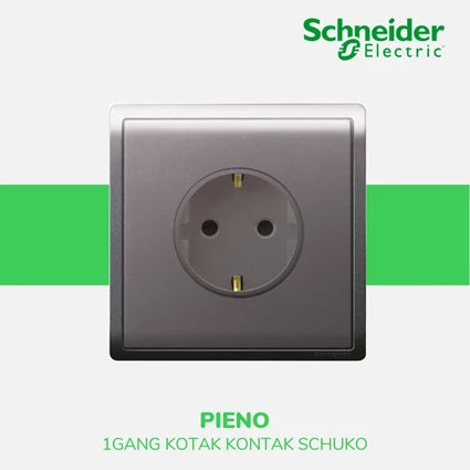 Stop Kontak Pieno 1 Gang Schuko 16A E82426_16S_LS_G3 Lavender Silver