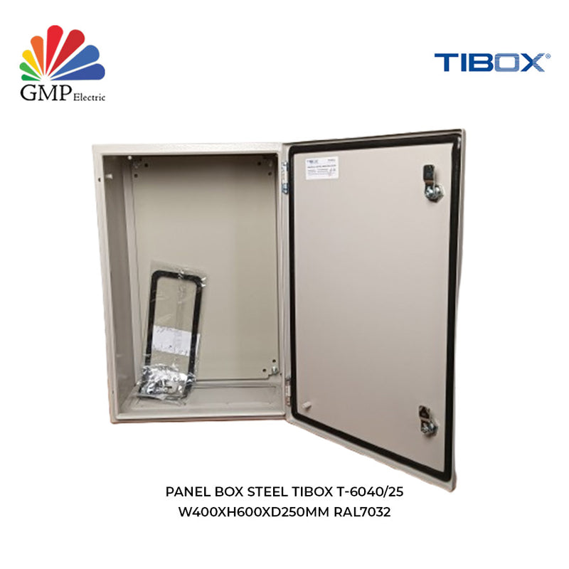 Panel Box Steel TIBOX T-6040/25 W400xH600xD250mm RAL7032