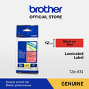 Label Tape Cassete Brother TZE-431 12 mm 0.47" Black on Red