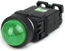 Pilot Lamp Fuji Dome DR 22 DOL H3G Trafo, LED 110VAC 22 mm Green