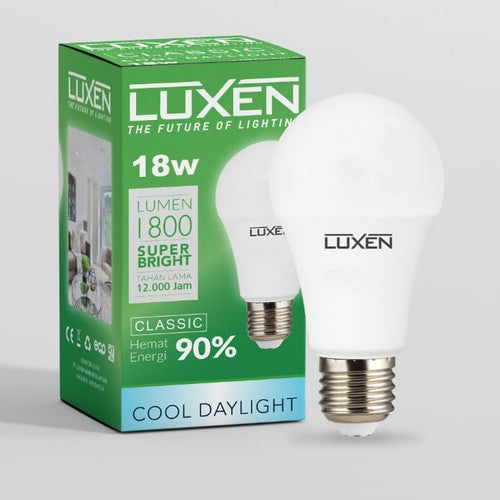 Lampu LED Bulb Luxen Classic 18W CDL 150-240V 100LM/W 6500K