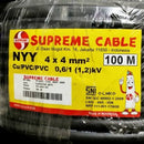 Kabel Power Supreme NYY 4x4 mm @100M Black 0.6/1KV