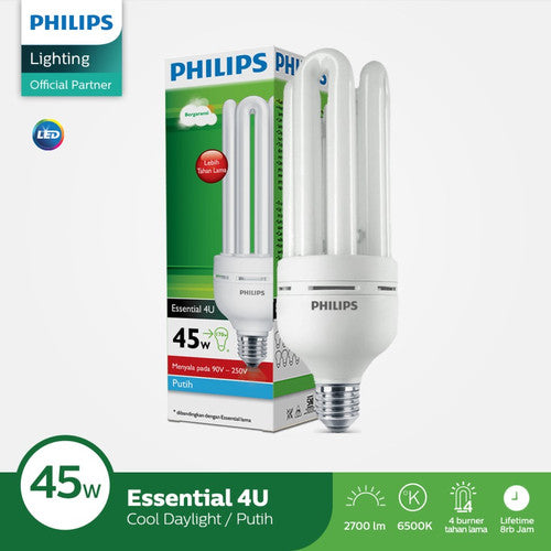 Lampu Hemat Energi Philips Essential 45W White