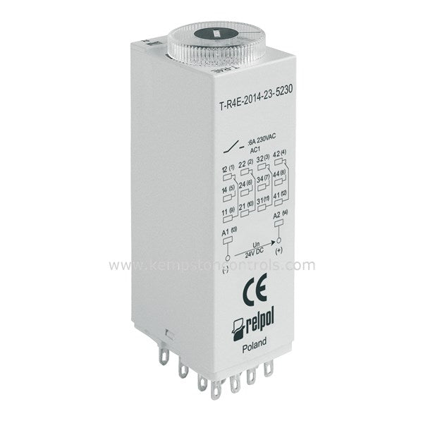 Relpol Mini Timer Relay T-R4E-2014-23-5115 6A 230Vac